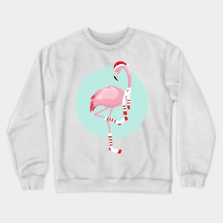 Christmas Cute Pink Flamingo Crewneck Sweatshirt